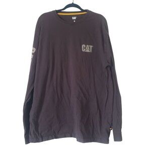 Cat Licensed Caterpillar Mens Long Sleeve‎ Shirt Size XL Logo Casual Lounge